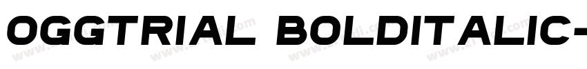 OggTRIAL BoldItalic字体转换